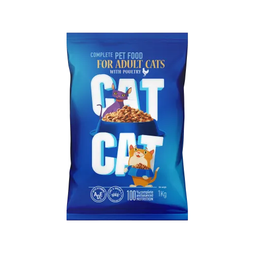 Barība kaķiem Cat Cat sausā ar mājputnu gaļu 1kg