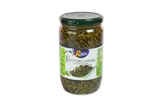 Kaperi ar kātiem vīna etiķī RIZZI, 400g/720g