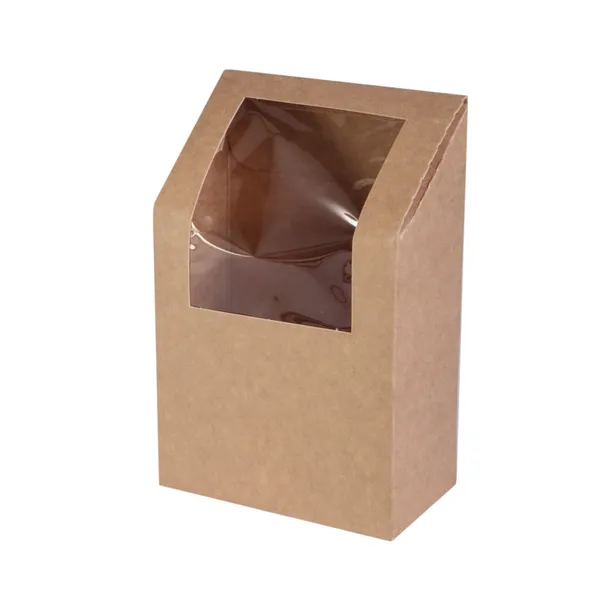 Kārbas 2 tortilijām ar lodziņu PAP 90x50x95/130mm, brūnas, 0.575kg (PAP15KWB1), 50gab