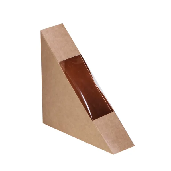 Kārbas trīsstūra PAP 125x38x125mm, brūnas, ar lodziņu, 0.471kg (PAP15K38FL), 50gab