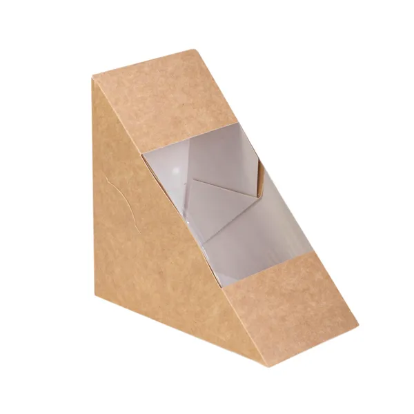 Kārbas trīsstūra PAP 125x65x125mm, brūnas, ar lodziņu, 0.67kg (PAP15K65FL), 50gab