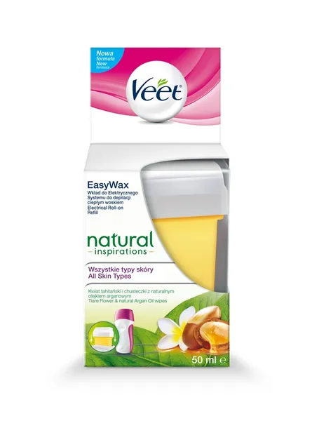 Karstā vaska rezerve VEET EL. Roll-on, natural inspirations, kājām un rokām