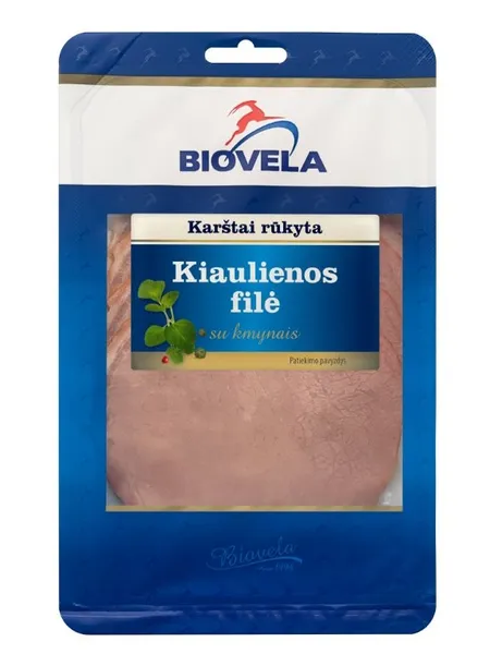 Karsti kūpināta cūkgaļas fileja ar ķimenēm, 90g BIOVELA