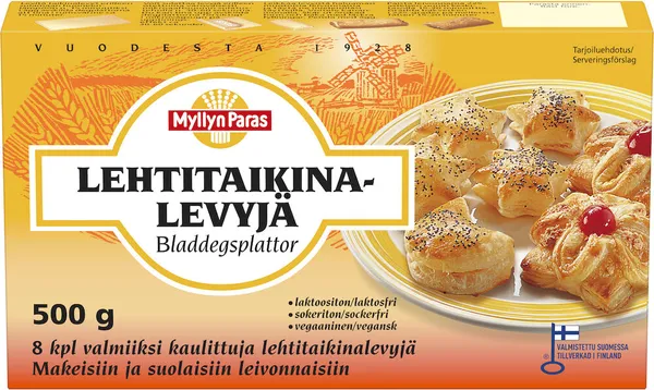 Kārtainā mīkla Myllyn Paras, sāļā, bez rauga, 8gab x 62.5g