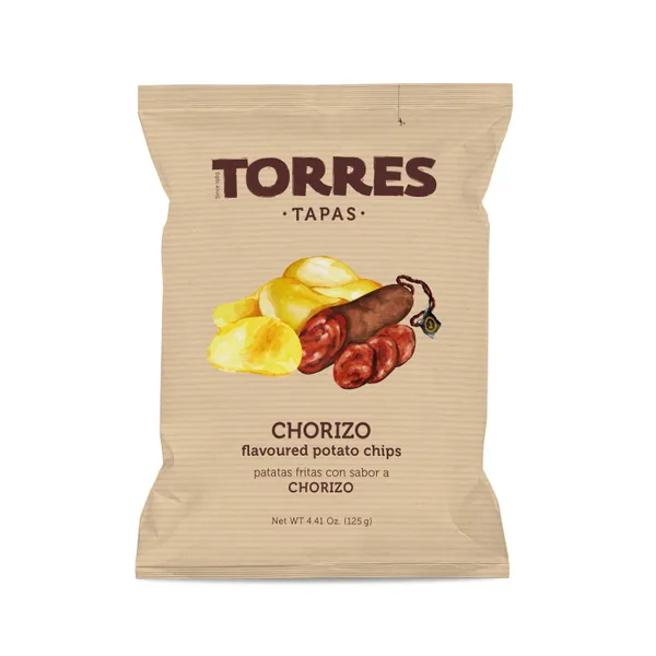 Kartupeļu čipsi TORRES, ar čorizo garšu, 125g