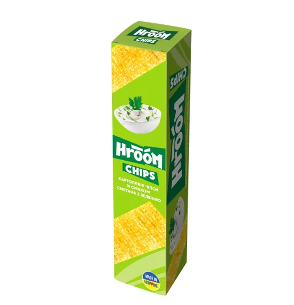 Kartupeļu plāksnes HROOM, ar fenheļa, skābā krējuma un garšaugu garšu, 50g