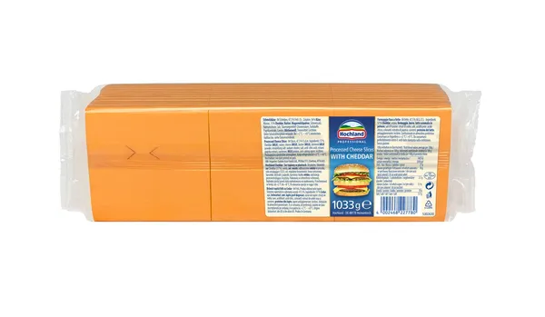 Kausētais siers burgeriem HOCHLAND Cheddar, šķēlēs, 45% RSM, 1033g