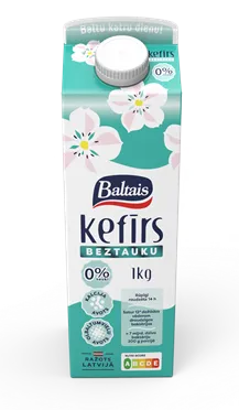 *Kefīrs BALTAIS, 0%, 1kg