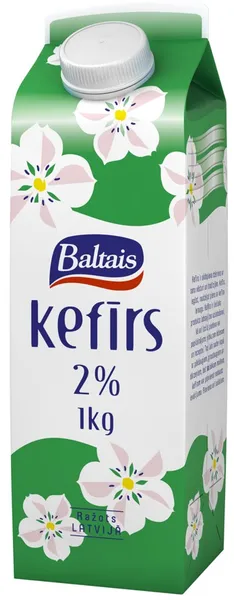 Baltais kefīrs 2,0% kartons ar korķi, 1kg