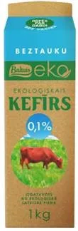 Kefīrs Baltais beztauku EKO 0,1% 1kg