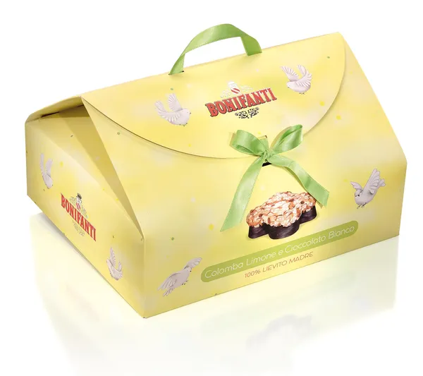 Kēkss BONIFANTI Panettone, ar citronu un balto šokolādi, 1kg