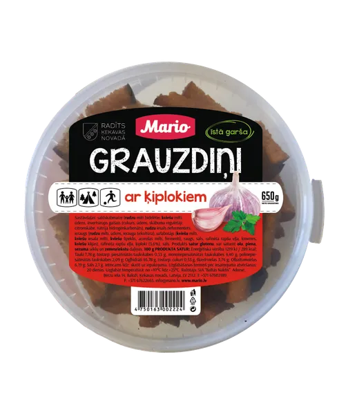 Ķiploku grauzdiņi, 650g