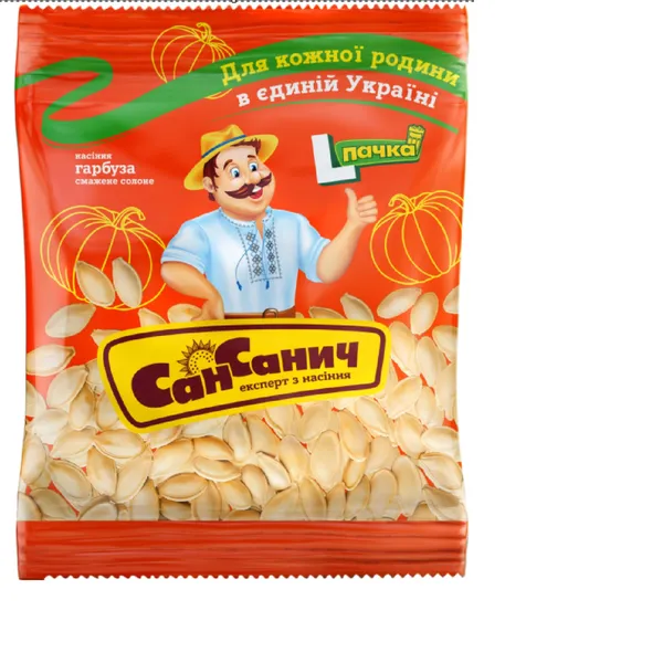 Ķirbju sēklas SAN SANICH, nelobītas, grauzdētas, ar sāli, 140g