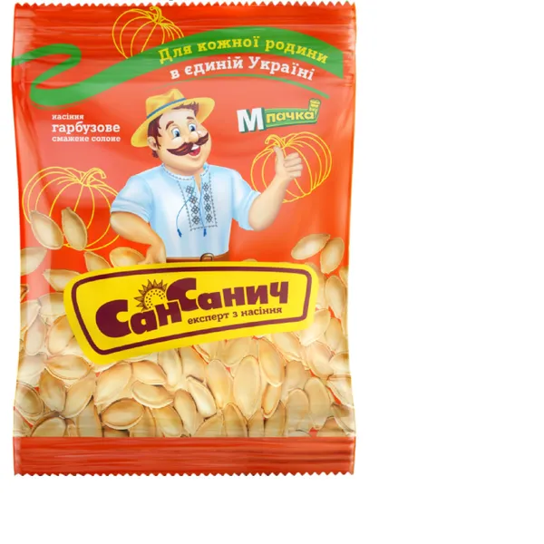 Ķirbju sēklas SAN SANICH, nelobītas, grauzdētas, ar sāli, 80g