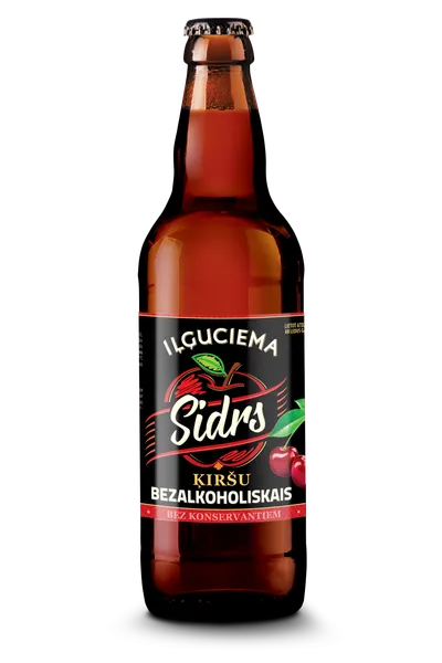 Ķiršu Sidrs bezalkoholiskais IĻĢUCIEMA 0.50L stikls (DEP)