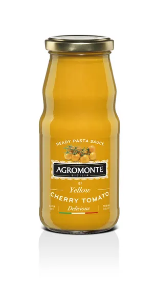 Ķiršu tomātu mērce ar dzeltenajiem tomātiem AGROMONTE, 360g