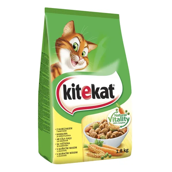 Kitekat ar cāļa gaļu un dārzeņiem 1.8 kg