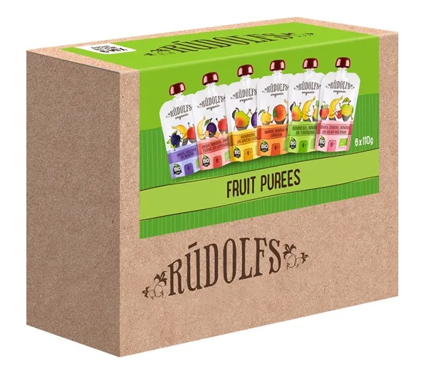 Komplekts doipaku RŪDOLFS BIO MIX Augļu, 6x110g