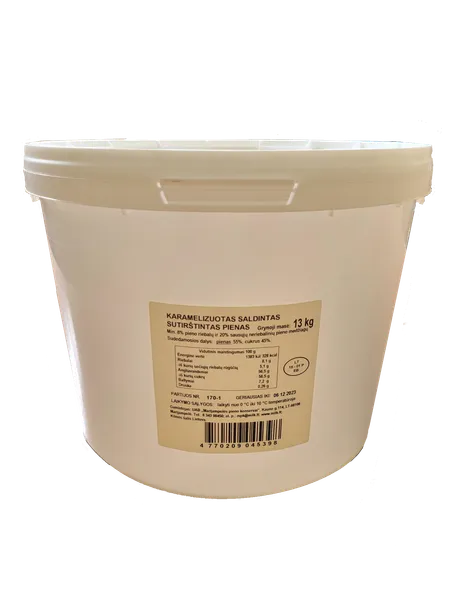 Kondensētais piens RUDUDU, karamelizēts, 8%, 13kg