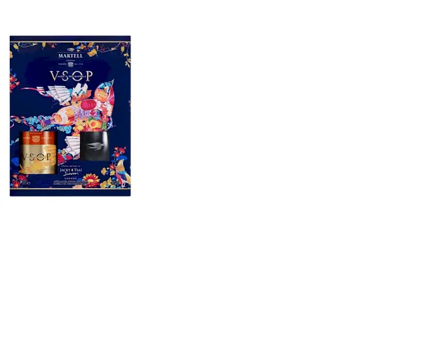 Konjaks MARTELL V.S.O.P., 40%, kastē + 2 glāzes, 0.7l