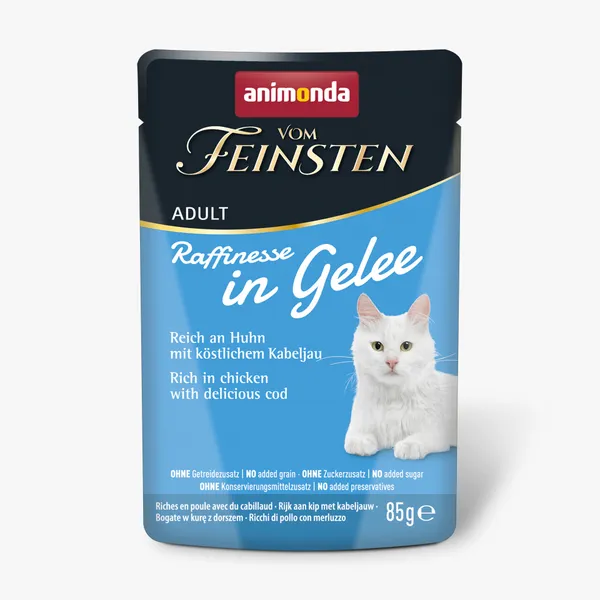Konservi kaķiem ANIMONDA Vom Feinsten Raffinesse, vista, menca žēlejā, 85g