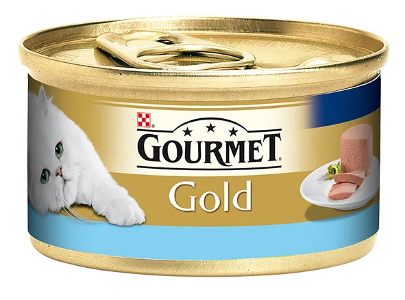 Konservi kaķiem GOURMET Gold pastēte tuncis, makrele, 85g