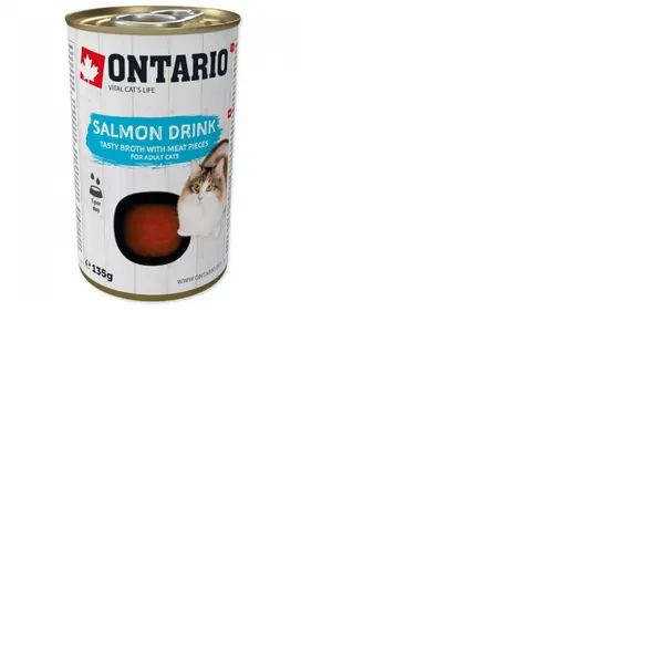 Konservi kaķiem ONTARIO Drink Adult, ar lasi, 135g