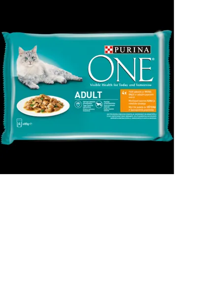 Konservi kaķiem PURINA ONE Steril, vista un zaļās pupiņas, 4x85g