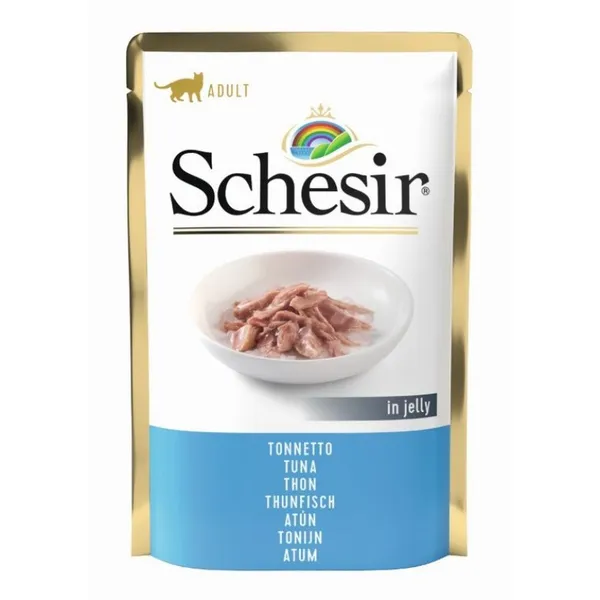 Konservi kaķiem SCHESIR, tuncis želejā, 85g