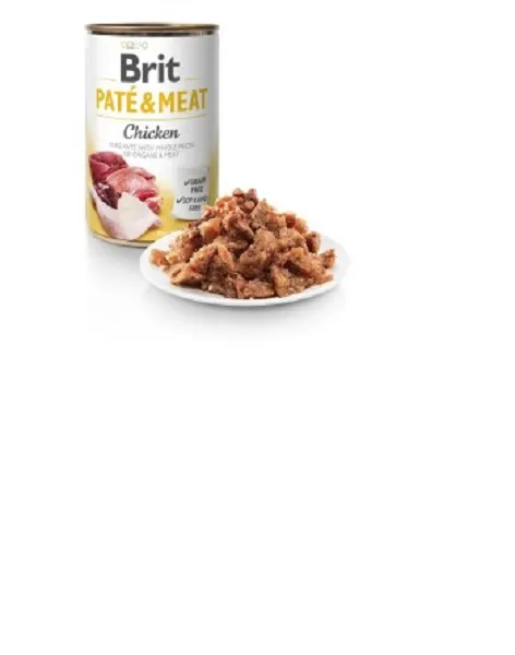 Konservi suņiem BRIT CARE Chicken Pate&Meat, 400g