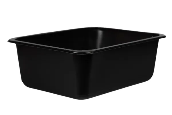 Konteineri, 1 daļīgi, melni, PP, 227x178x80mm, 11.35kg, 320gab