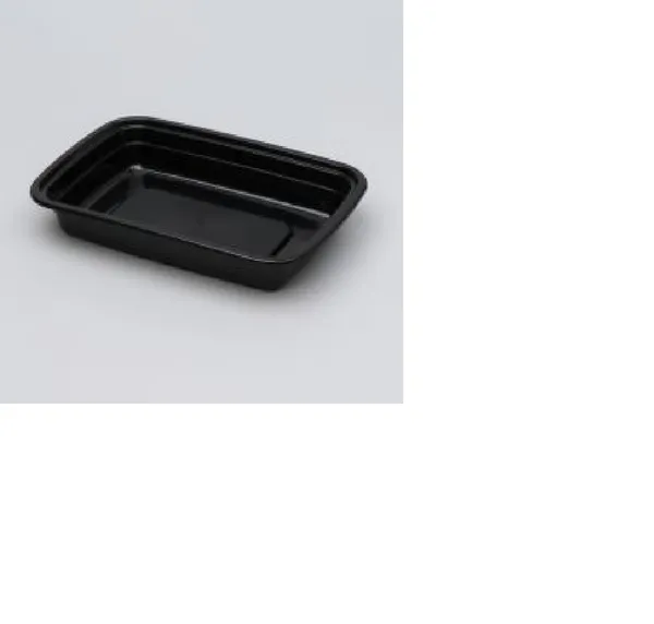 Konteiners kantains PP 226x154x43mm, 28oz/800ml melns, 1.5kg, 50gab