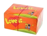 Košļājamā gumija LOVE IS apelsīnu-ananasu garša, 100gab