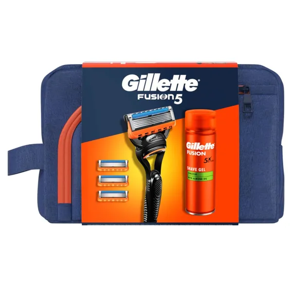 Kosmētikas komplekts GILLETTE PROGLIDE skuveklis + FUSION Sensitive skūsšanās putas