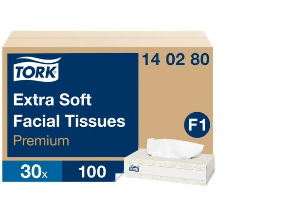 Kosmētiskās salvetes TORK Premium F1, 2 slāņi, 100 salv., 140280