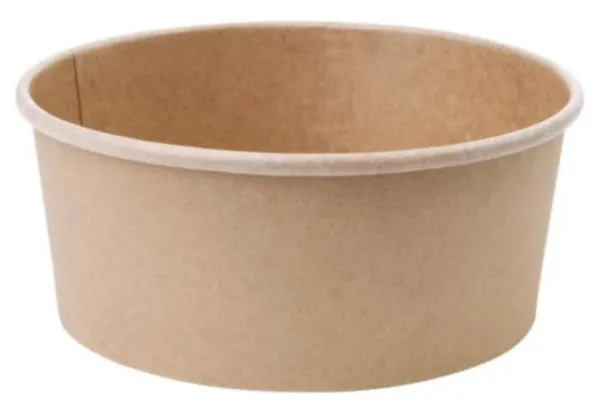 Kraft kartona salātu bļoda, 1300ml, D187mm, H6.9cm, 1.05kg, 50gab