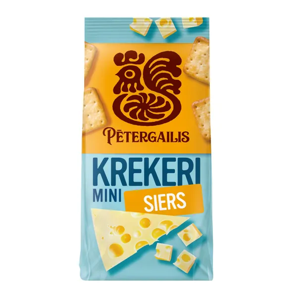 Cepumi Pētergailis krekeri sāļie ar siera garšu 72g