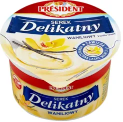 Krēmīgs biezpiens PRESIDENT ar vaniļas garšu, 400g