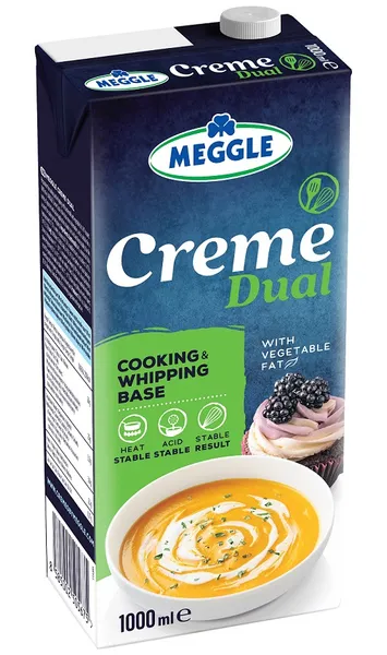 Krēms Dual ar augu taukiem, MEGGLE, 25%,  1 l