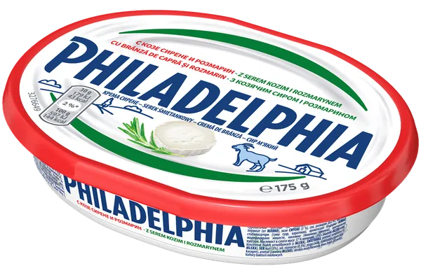 Krēmsiers PHILADELPHIA ar kazas sieru un rozmarīnu 175g