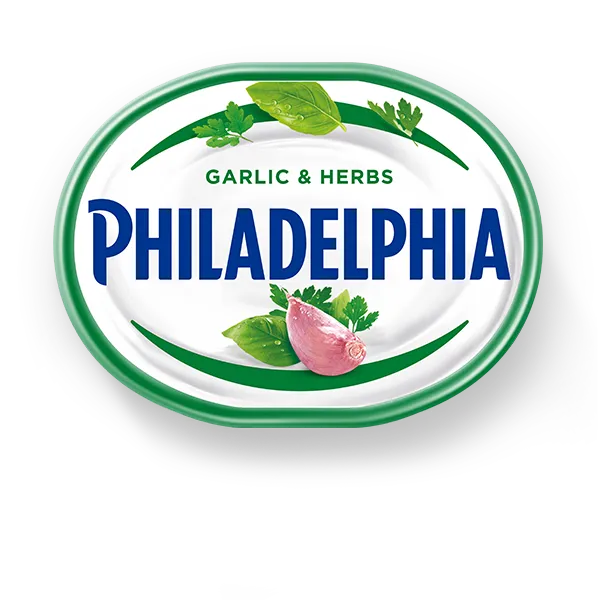 Krēmsiers PHILADELPHIA Light ar ķiploku un zaļumiem 200 gr