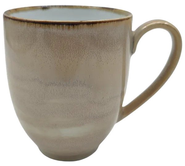 Krūze ALUMINA CIRCLE SAND, porcelāns, 400ml, D8,5cm, H11cm, 1gab
