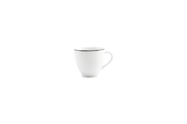 @Krūze Basic White, melna mala, porcelāns, 200 ml, D 8 cm, H 7,5 cm