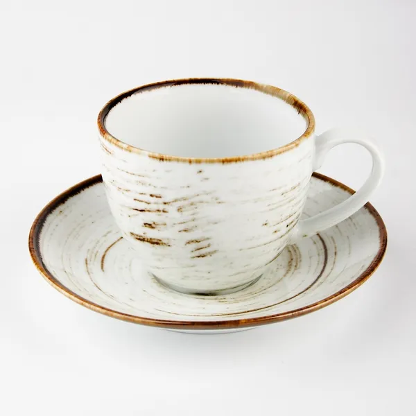 Krūze NOSTALGIA White, ar šķīvi, porcelāns, 300 ml, D 9 cm, H 8,5 cm