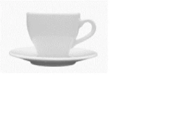 Krūze Paula, ar šķīvi, porcelāns, 70 ml, 6gab