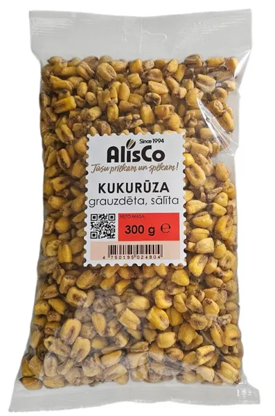 Kukurūza ALIS CO, grauzdēta, sālīta, 300g