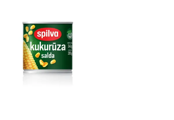Kukurūza saldā konservēta 340g (285g), Spilva