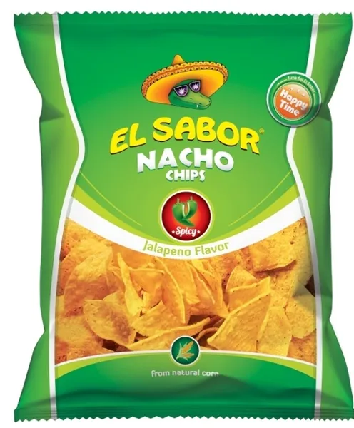 Kukurūzas čipsi EL SABOR, ar halapenjo garšu, 100g
