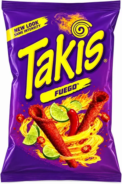 Kukurūzas uzkodas TAKIS Fuego, ar laima un čili garšu, 90g