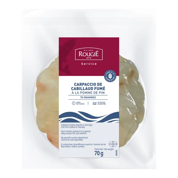 Kūpinātas mencas karpačo ROUGIE, saldēts, vakuumā, 70g